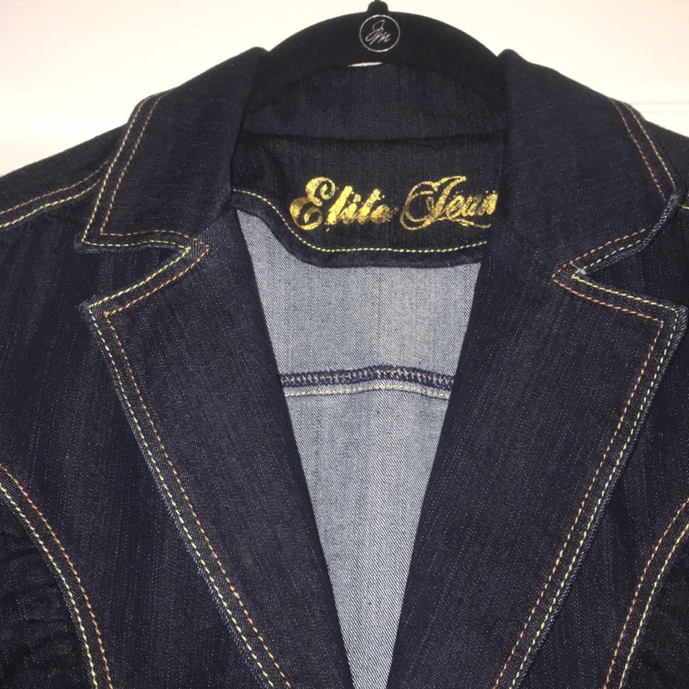 Elite Jeans Jean Jacket Junior size XL - Picture 3 of 8